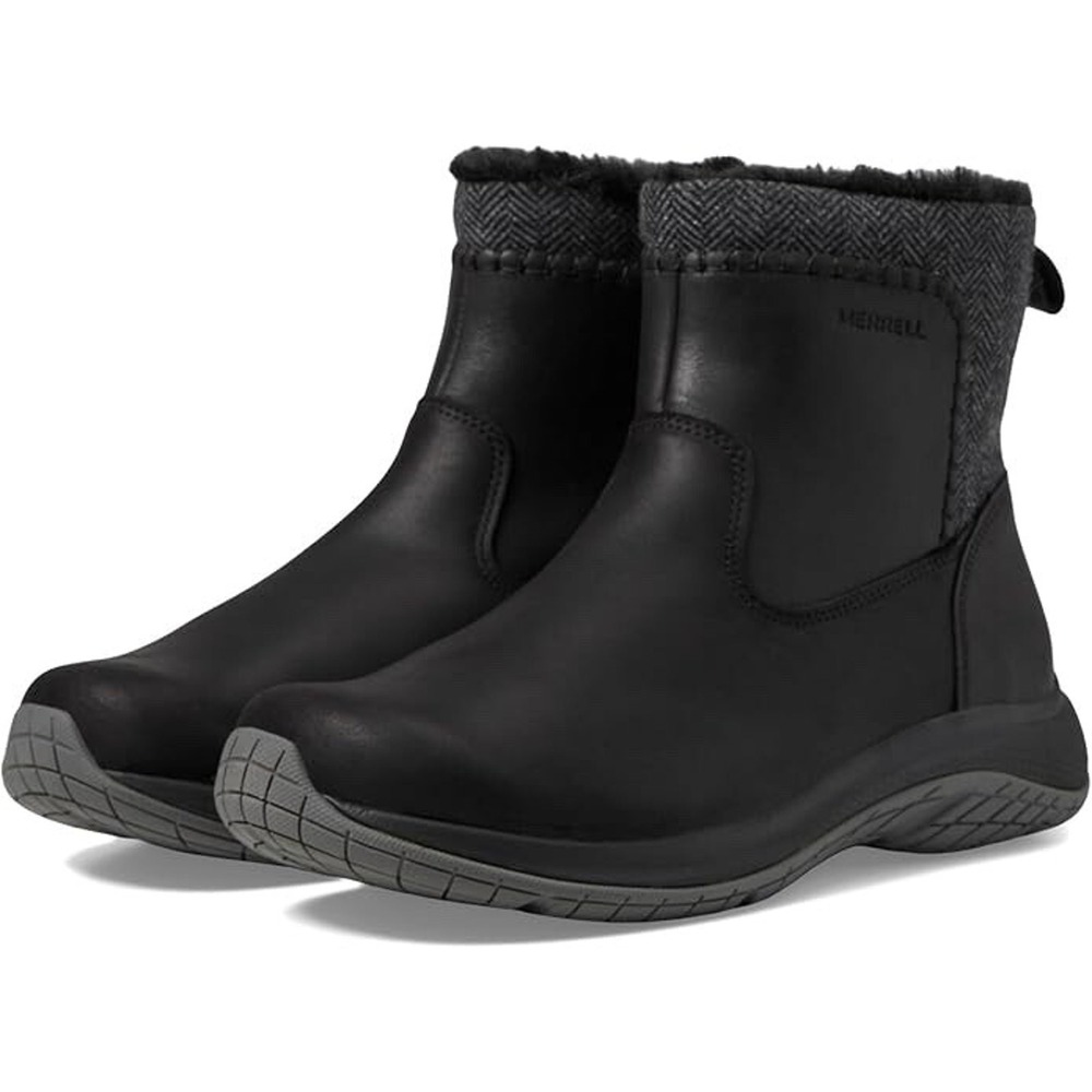 MAKE AN OFFER Excellent Merrell Women's Black Leather Short Winter Boots
